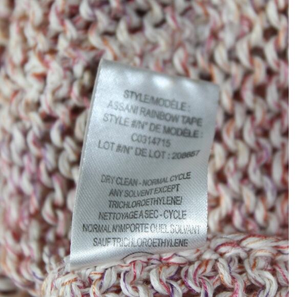 Theory Open Knit boxy blouse lagenlook small beachy coastal spring cotton silk - Picture 11 of 12